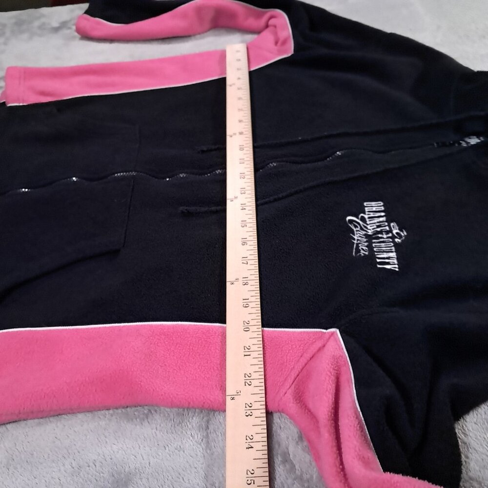 Orange County Choppers Hoodie Women Size L Fleece Full ZIp Black Pink - Picture 6 of 10